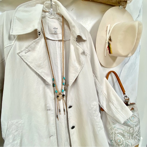 Aritzia Wilfred Spring boho blazer style duster jacket w midcentury vibe - Picture 4 of 12